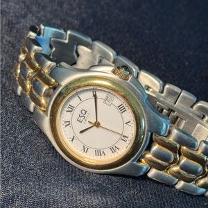 Vintage ESQ Swiss Men's 35mm Two Tone Quartz Watch